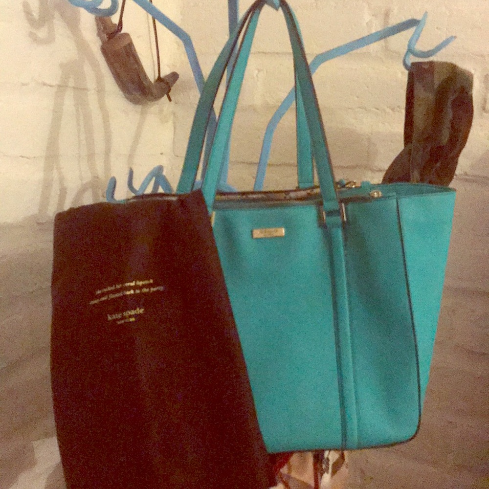 Kate Spade Large Turqoise Carry-all with sleeper
